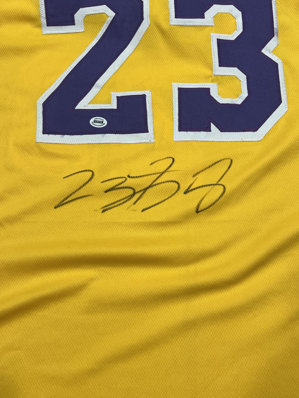 LeBron James Signed Los Angeles Lakers Yellow Jersey with COA