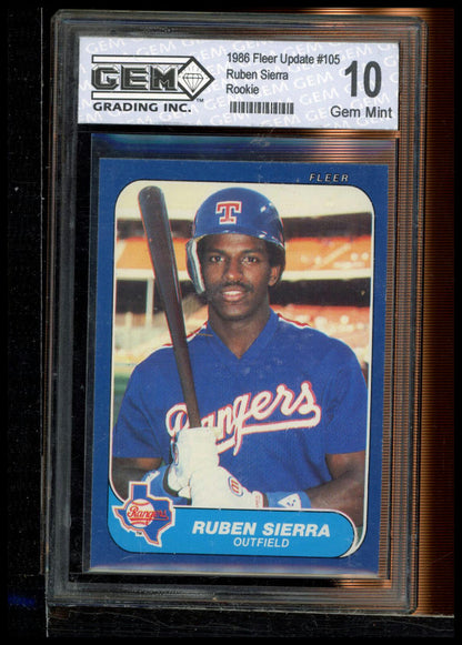 1986 Fleer Update #U-105 Ruben Sierra Other 10