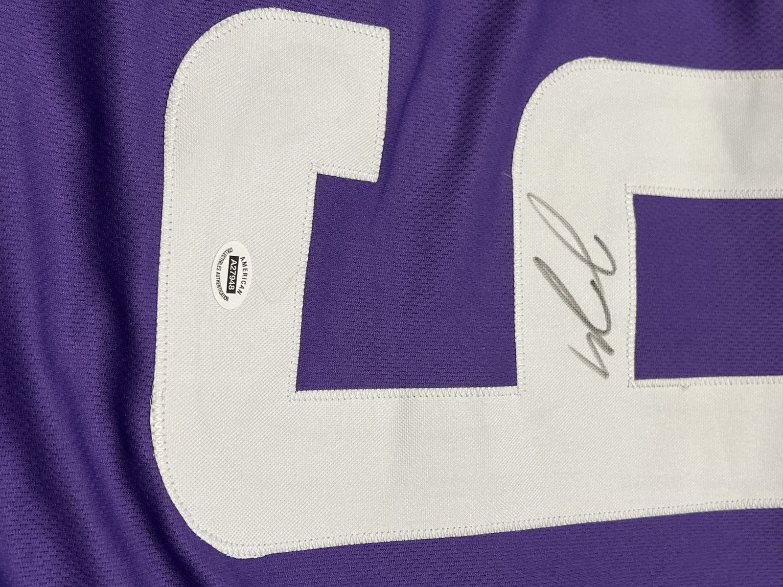 Jim McCarthy Signed Minnesota Vikings Purple Jersey with COA