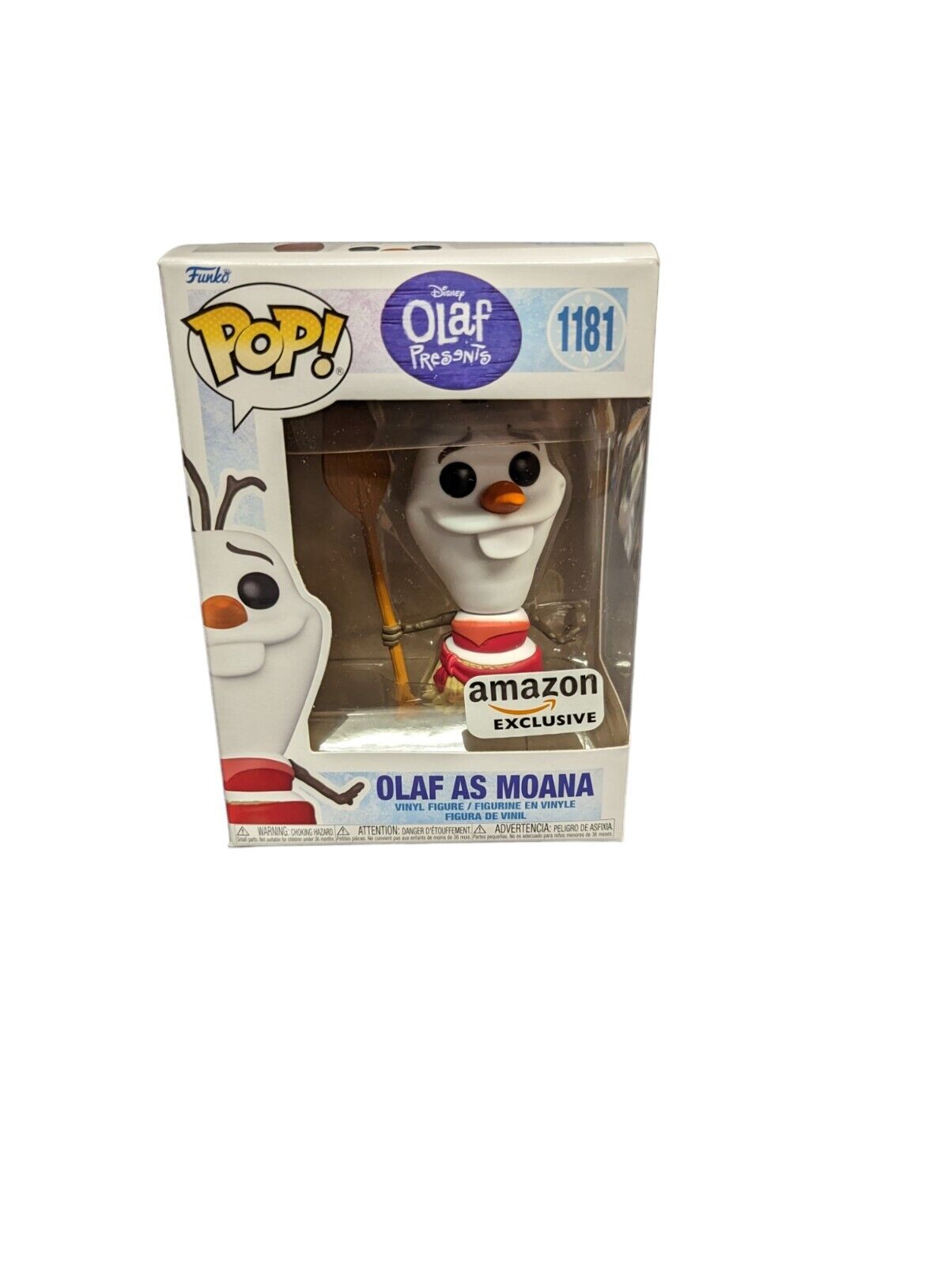 Olaf as Moana 1181 Funko Pop Amazon Exclusive w/ Protective Case