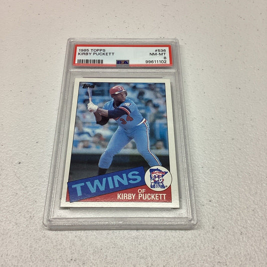 1985 Topps #536 Kirby Puckett PSA Grade 8