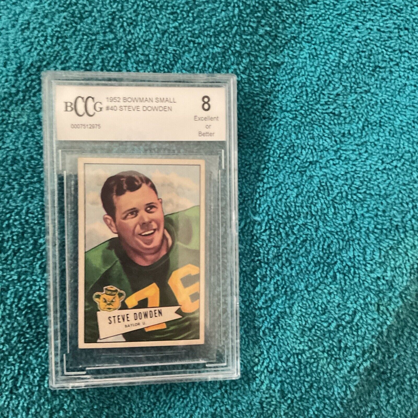 1952 Bowman Small # 40 Steve Dowden BCCG 8