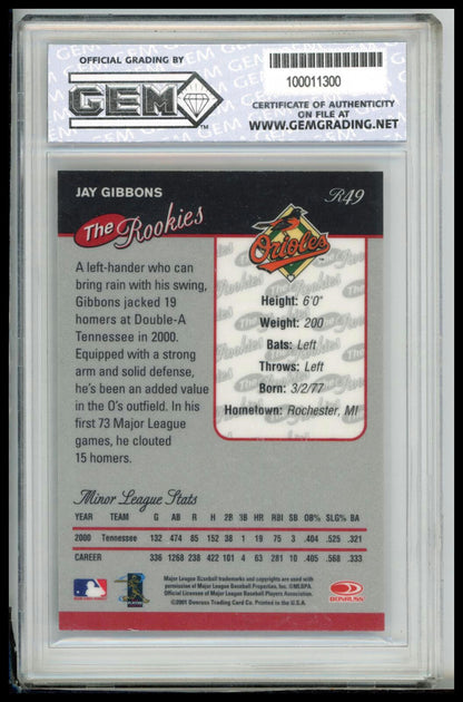 2001 Donruss #R49 Jay Gibbons Baseball's Best The Rookies Bronze Other 10
