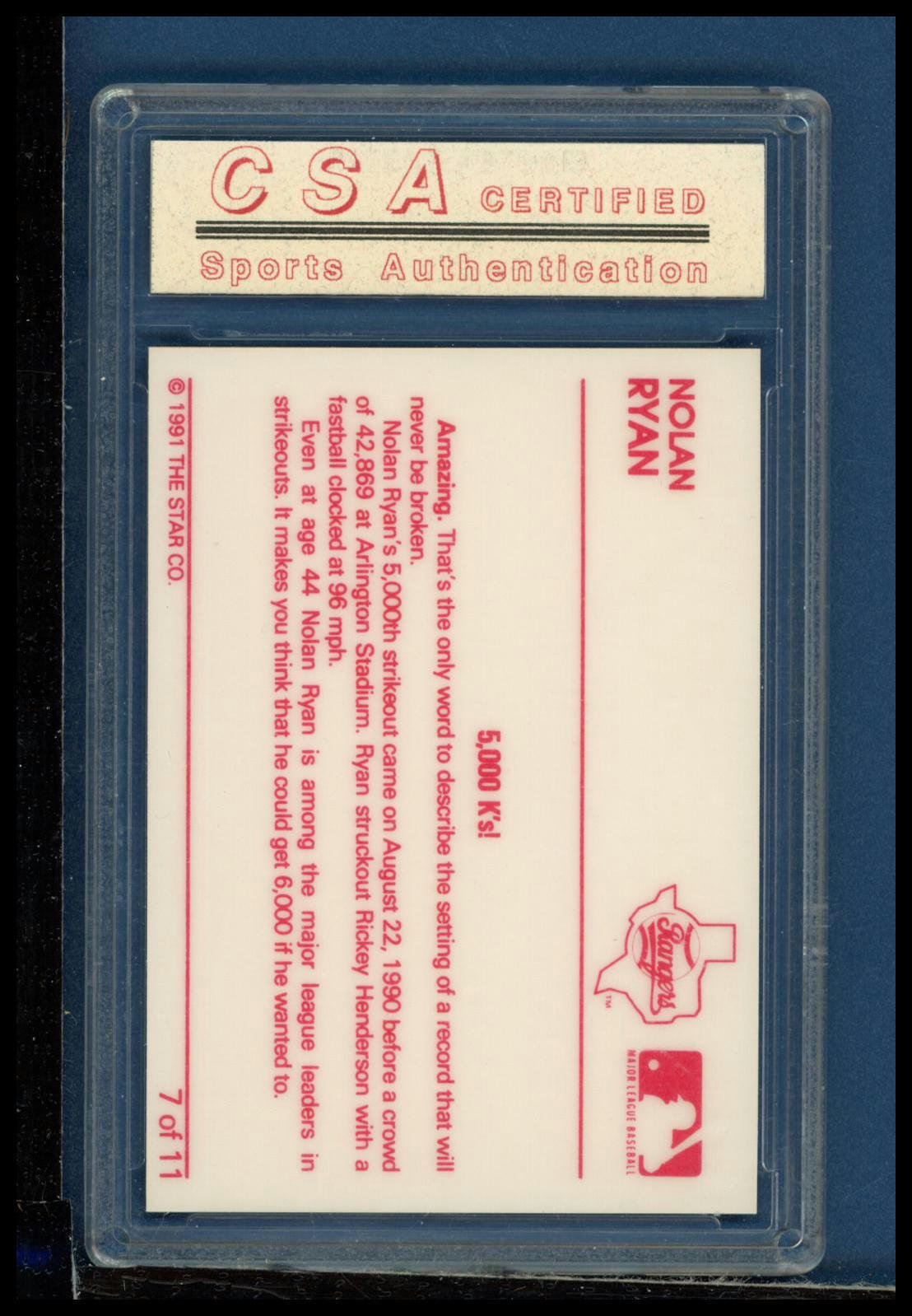 1991 Star Nolan Ryan #7 Nolan Ryan Other 10