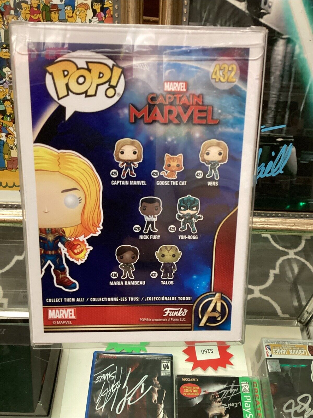 Funko Pop! Vinyl: Captain Marvel - Walmart (Exclusive) #432 Signed With COA