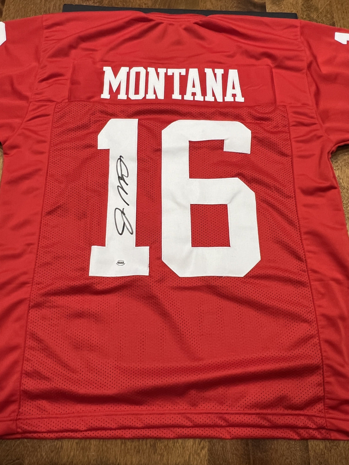 Joe Montana Signed San Francisco 49ers Red Jersey with COA