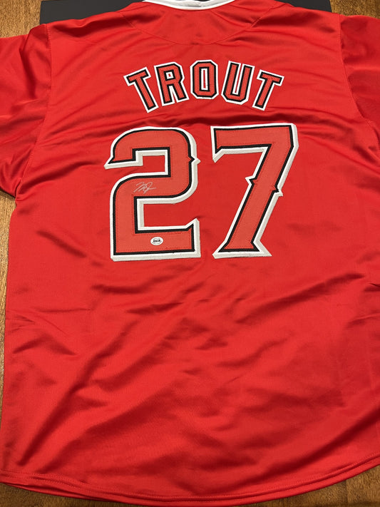 Mike Trout Signed Los Angeles Angels Red Jersey with COA