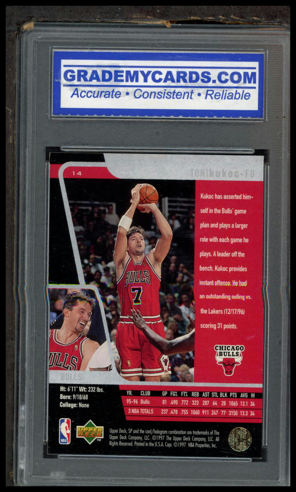 1996-97 SP #14 Toni Kukoc Other 8