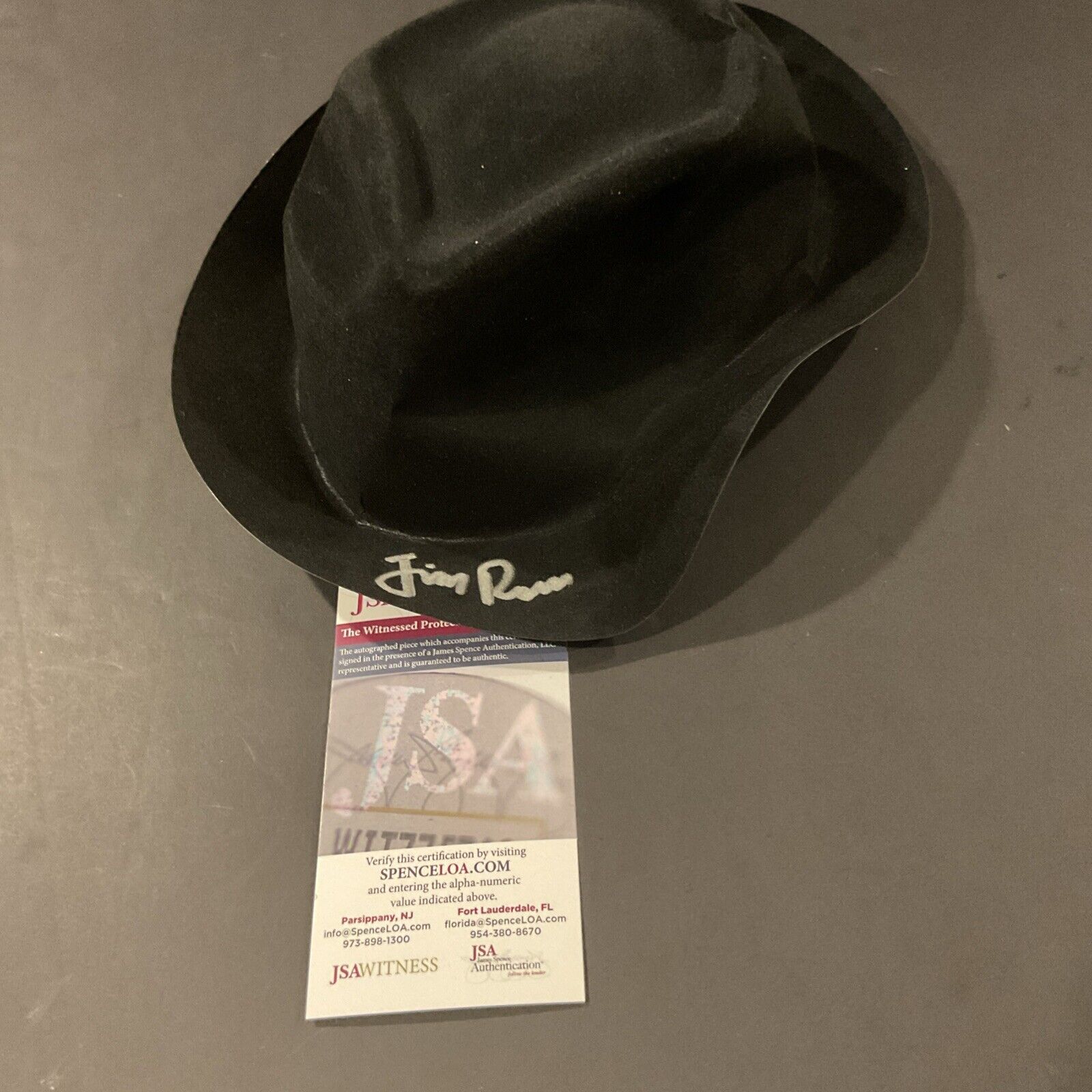 Jim Ross signed cowboy replica hat with JSA  COA