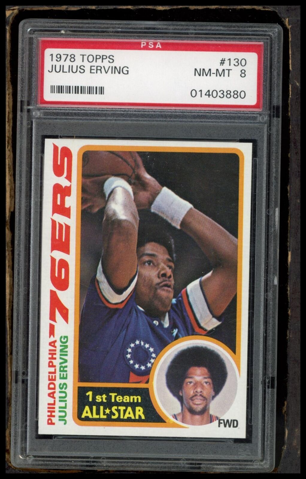 1978 Topps #130 Julius Erving PSA 8