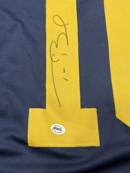 Tom Brady Signed Michigan Wolverines Navy Jersey with COA