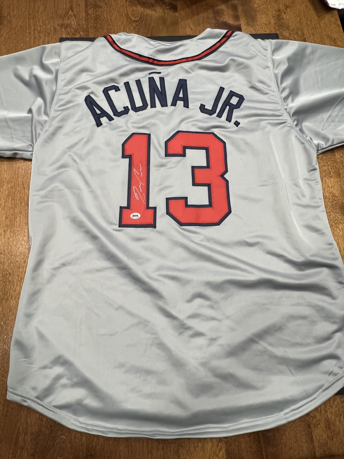 Ronald Acuna Jr. Signed Atlanta Braves Gray Jersey with COA