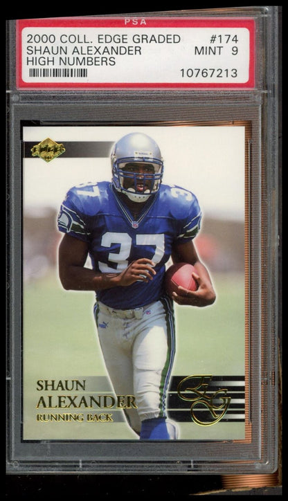 2000 Collector'S Edge Graded #174 Shaun Alexander High Numbers PSA 9