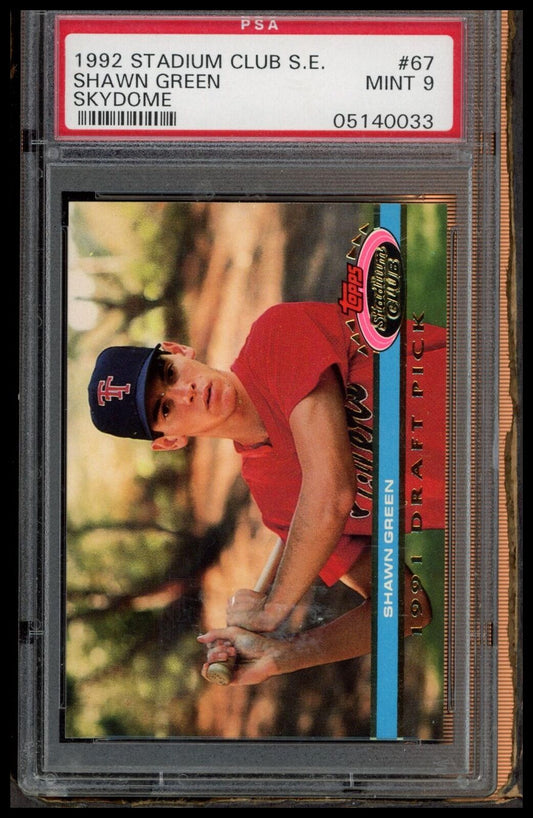 1992 Stadium Club S.E. Skydome #67 Shawn Green Skydome PSA 9