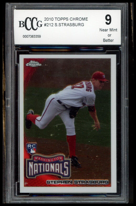 2010 Topps Chrome #212 Stephen Strasburg BCCG 9