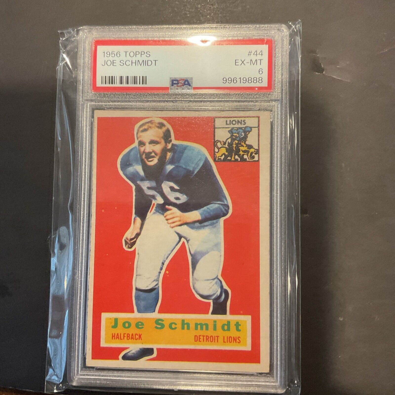1956 Topps #44 Joe Schmidt PSA 6 