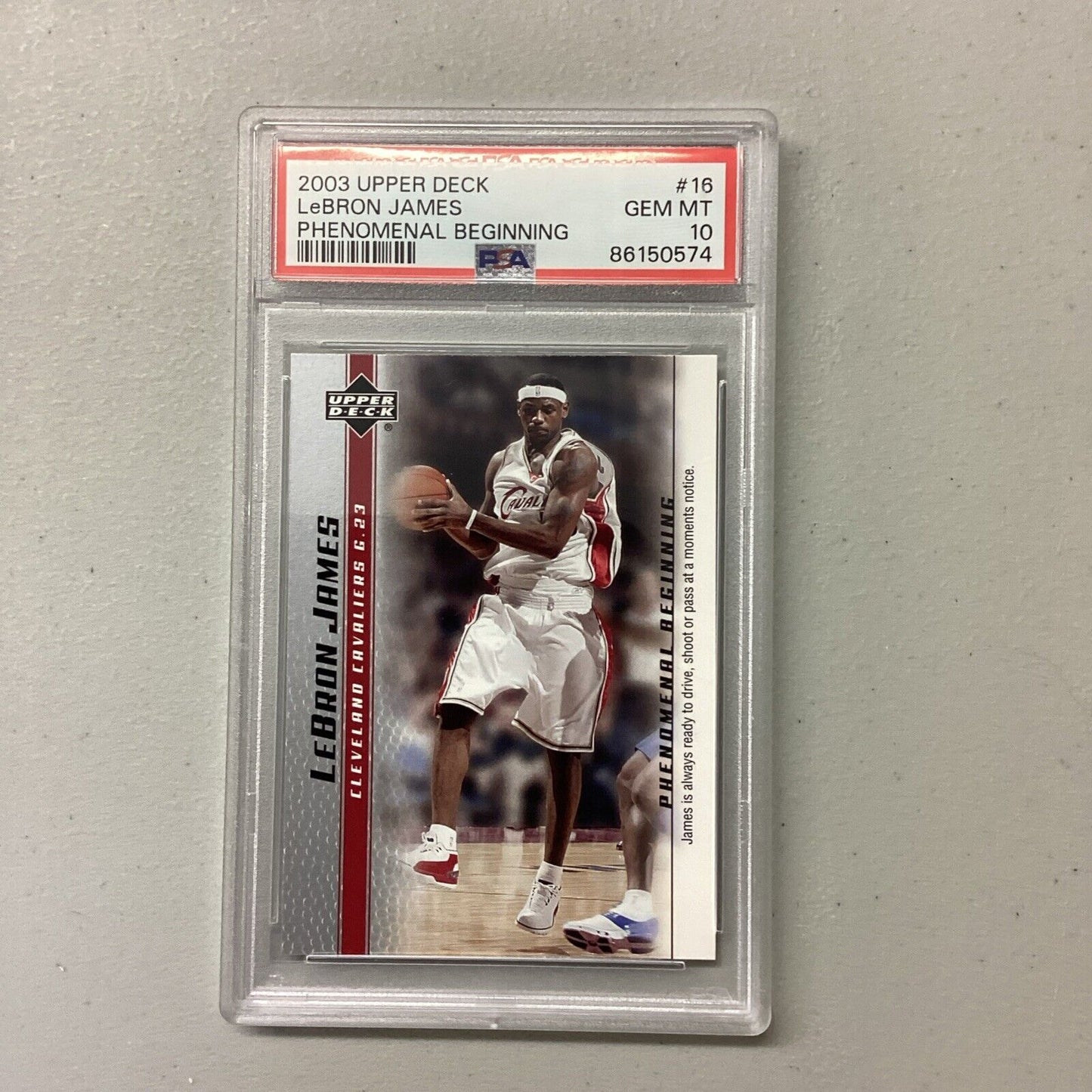 2003 Upper Deck #16 LeBron James PSA Grade 10