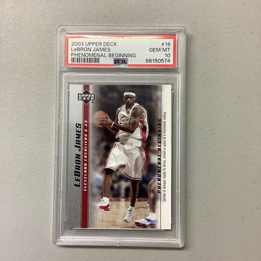 2003 Upper Deck #16 LeBron James PSA Grade 10