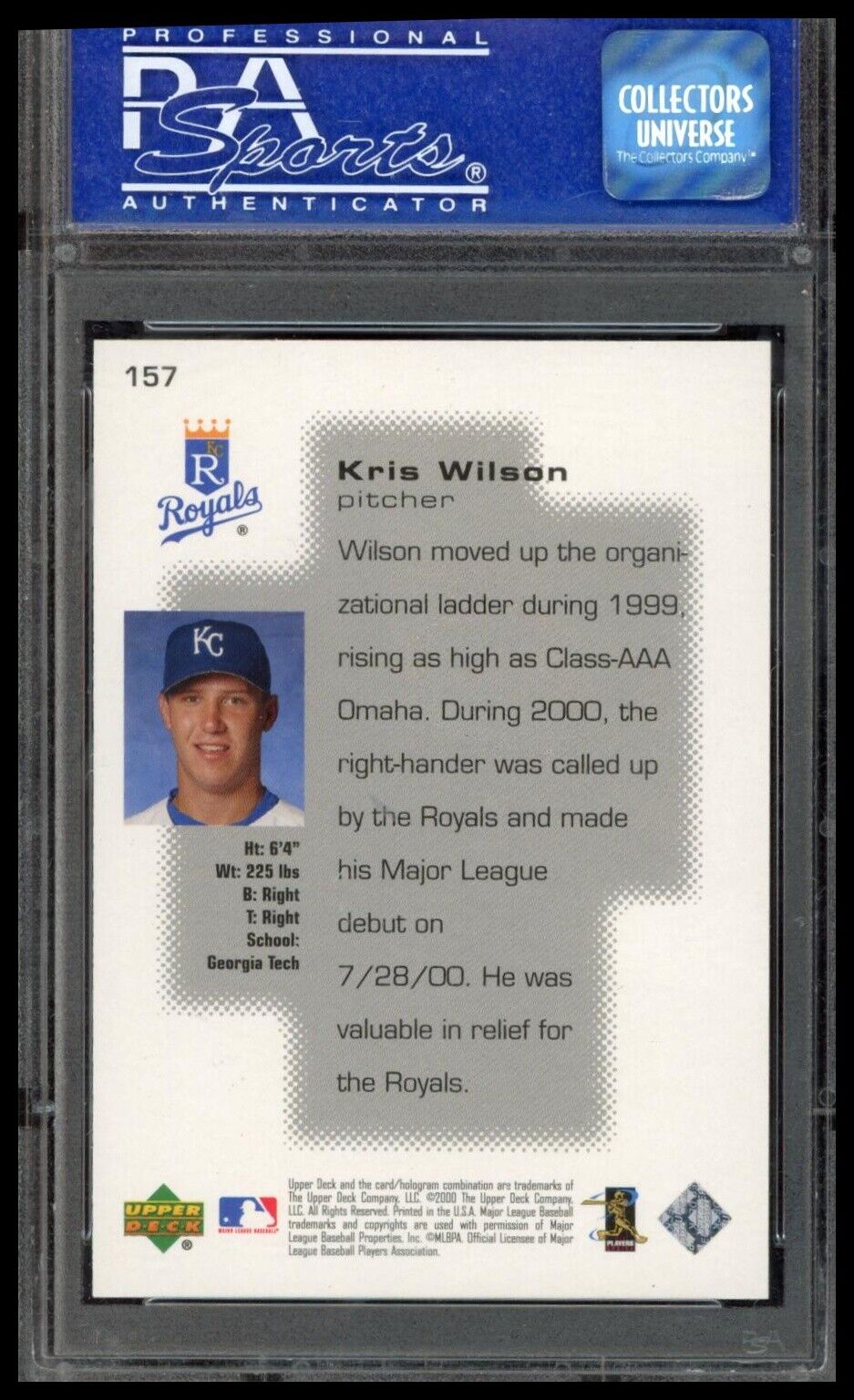 2000 Ud Pros & Prospects #157 Kris Wilson PSA 10 #/1600