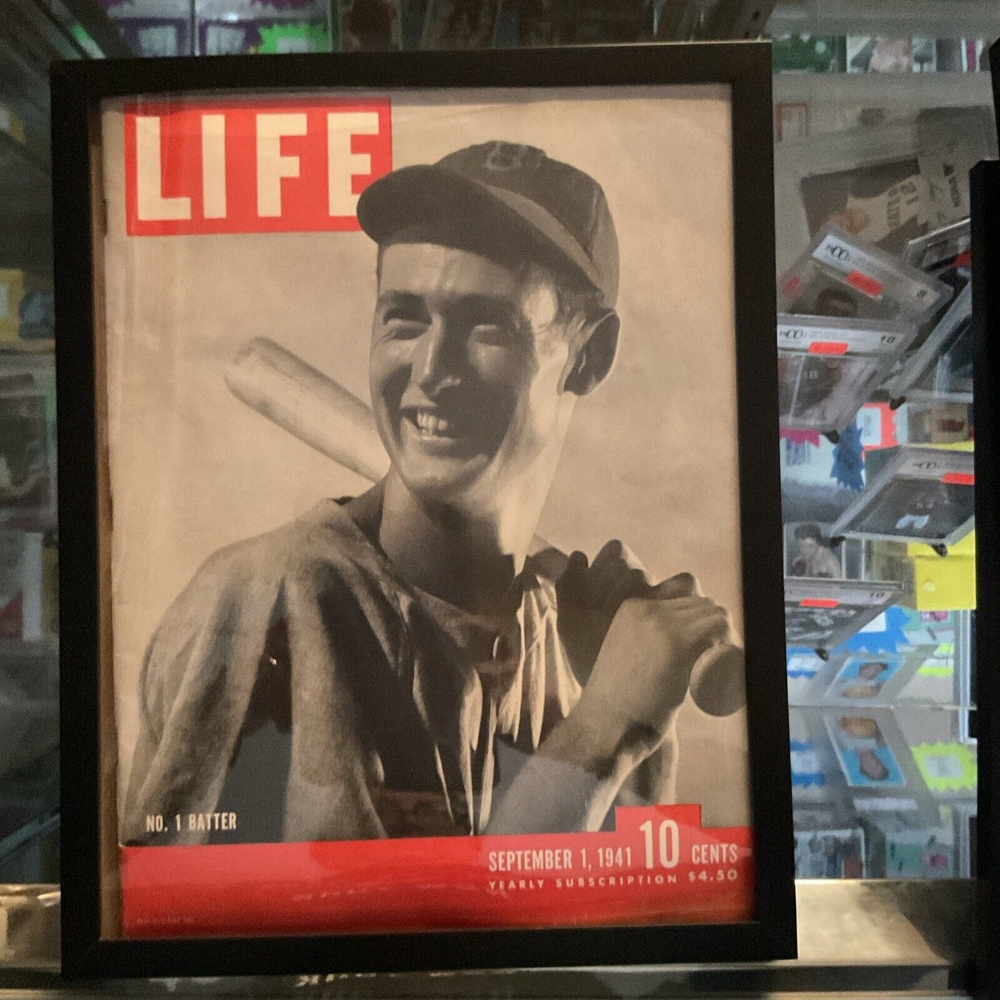 LIFE MAGAZINE SEPTEMBER 1, 1941 TED WILLIAMS NO. 1 HITTER GOOD CONDITION W Frame