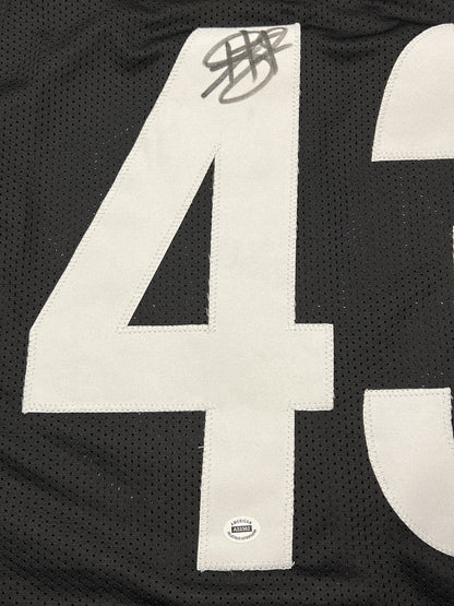 Troy Polamalu Signed Pittsburgh Steelers Black Jersey with COA