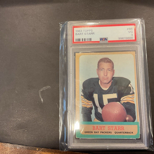 1963 Topps #86 Bart Starr PSA 3 Graded Football Card NFL Green Bay Packers