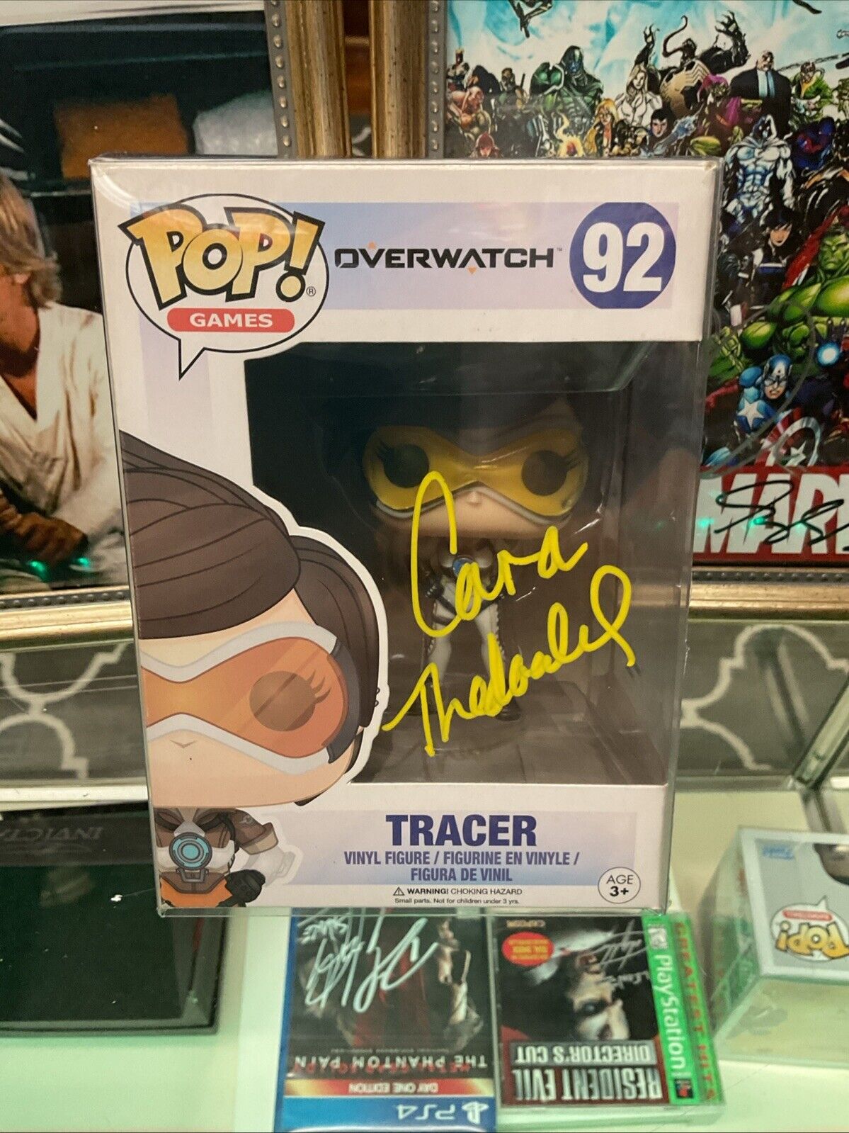 Funko Pop! Vinyl: Overwatch - Tracer - (Gold) - #92 Signed With COA