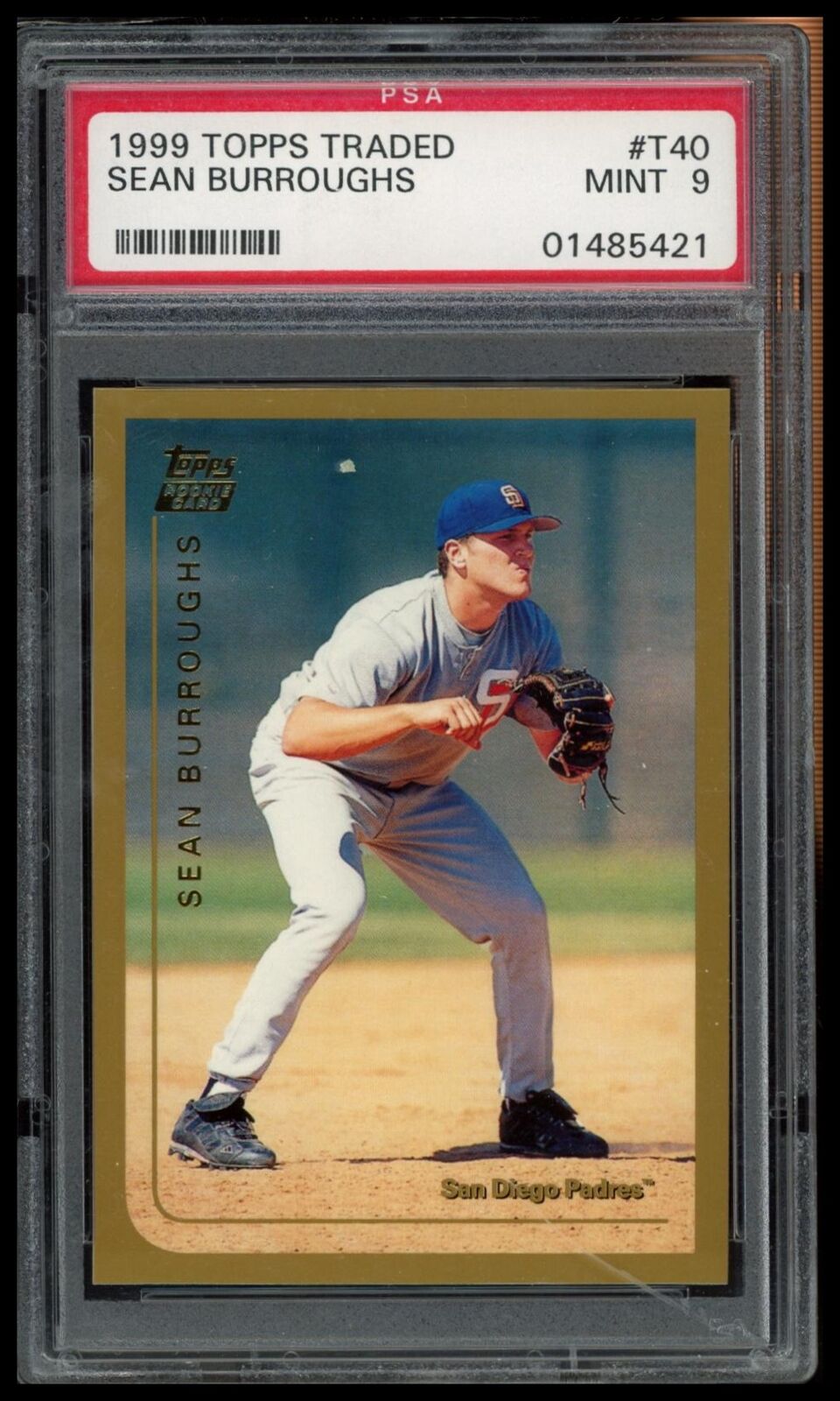 1999 Topps Traded #T40 Sean Burroughs PSA 9