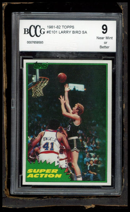 1981-82 Topps #E101 Larry Bird BCCG 9