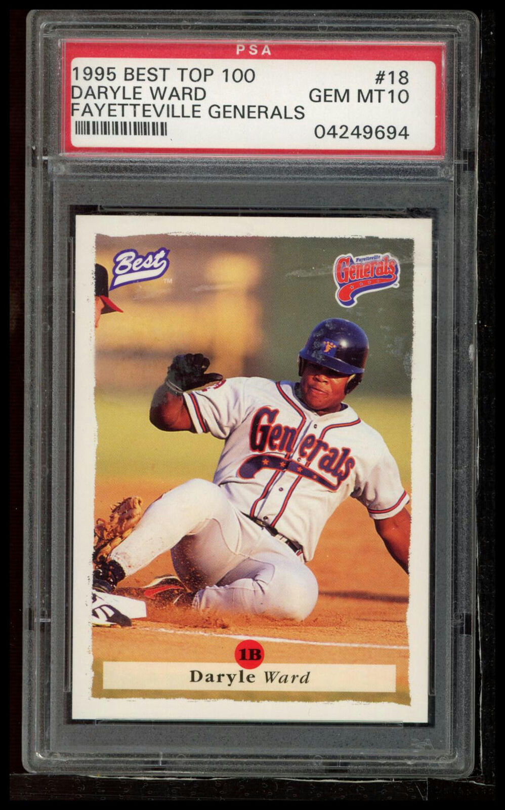 1995 Best Top 100 #18 Daryle Ward Fayetteville Generals PSA 10