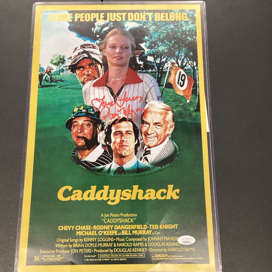 SIGNED CINDY MORGAN CADDYSHACK MOVIE POSTER 11X17 WITH JSA COA