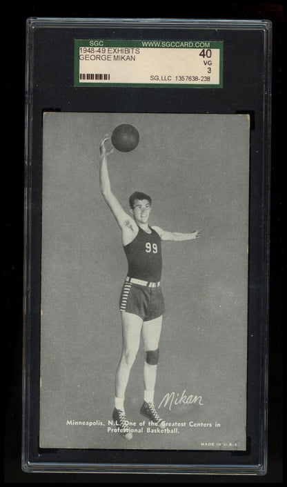 1948-49 Exhibits Sports Champions (W469) #NNO George Mikan Blue Tint SGC 3