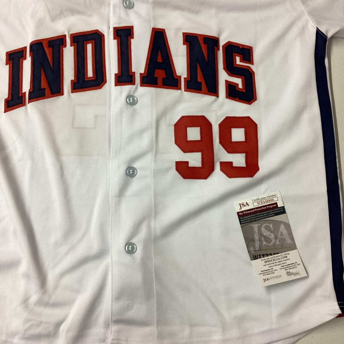 Charlie Sheen Signed Jersey Major League Ricky Vaughn Autographed BAS Wild Thing