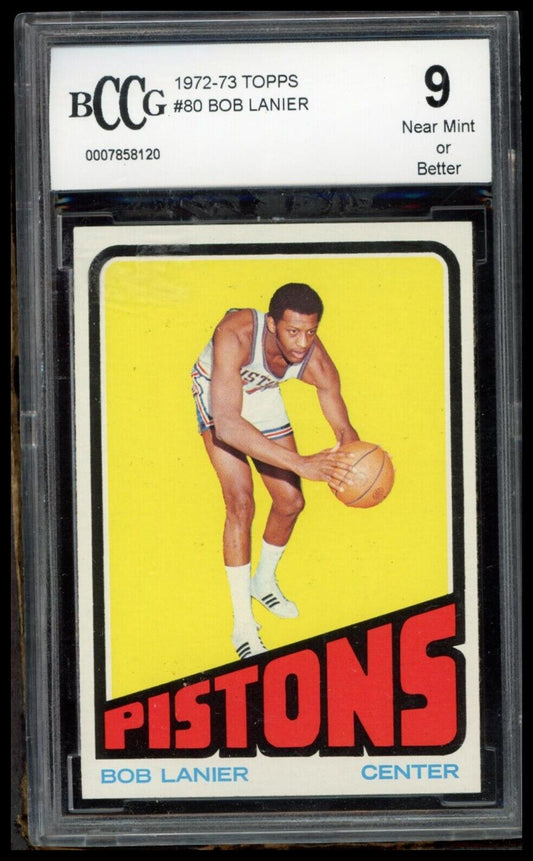 1972-73 Topps #80 Bob Lanier BCCG 9