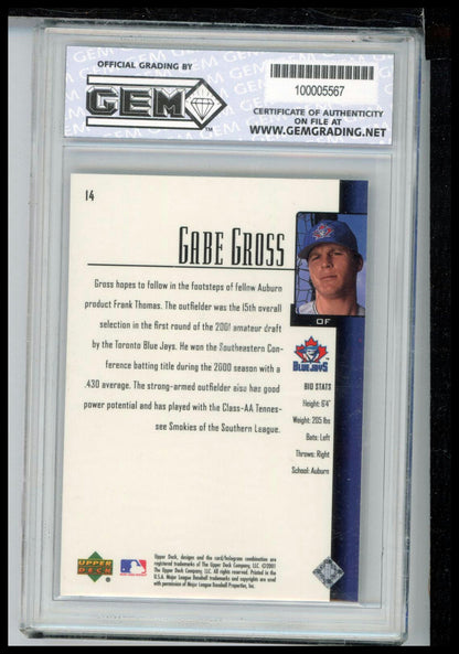 2001 Upper Deck Prospect Premieres #14 Gabe Gross Other 10