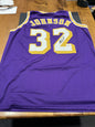 Magic Johnson Signed Los Angeles Lakers Purple Jersey with COA