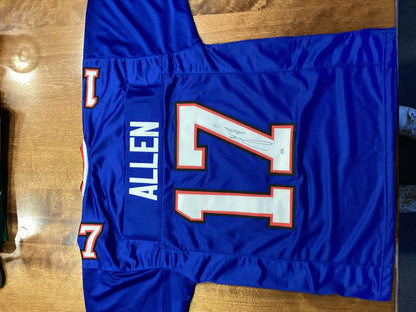 Josh Allen Signed Buffalo Bills Blue Jersey Autographed NFL