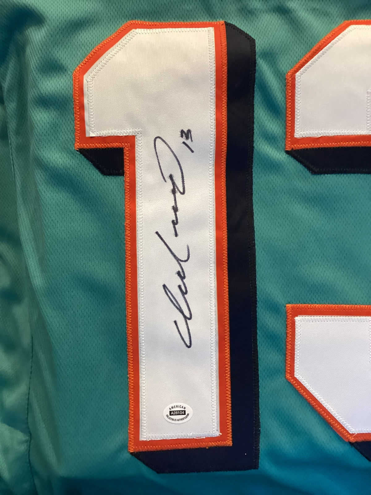 Dan Marino Signed Miami Dolphins Teal Jersey Autographed NFL