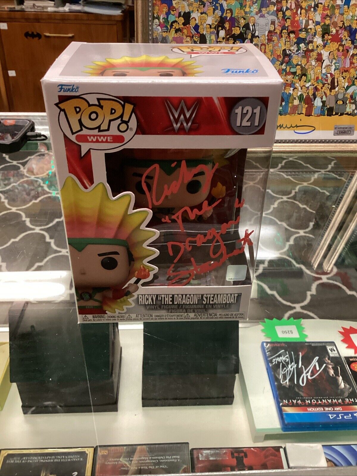 Funko POP! WWE: Ricky "The Dragon" Steamboat #121 Signed With COA