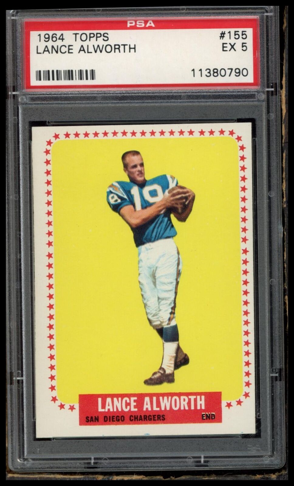 1964 Topps #155 Lance Alworth PSA 5