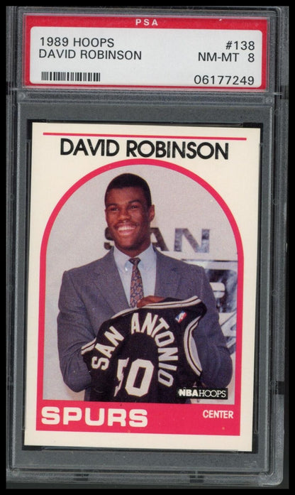 1989 Hoops #138 David Robinson PSA 8