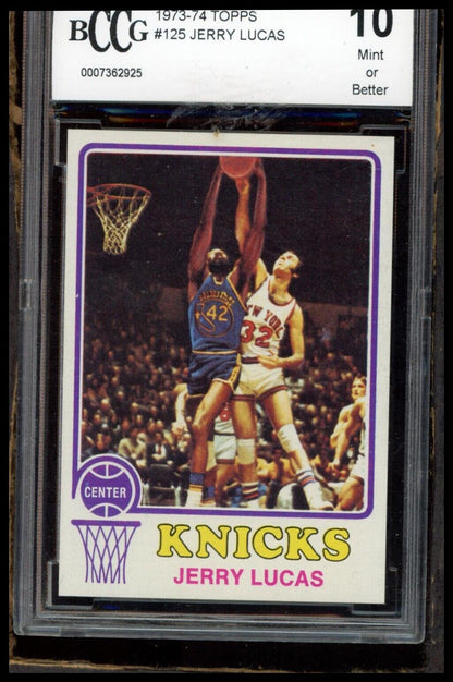 1973-74 Topps #125 Jerry Lucas BCCG 10