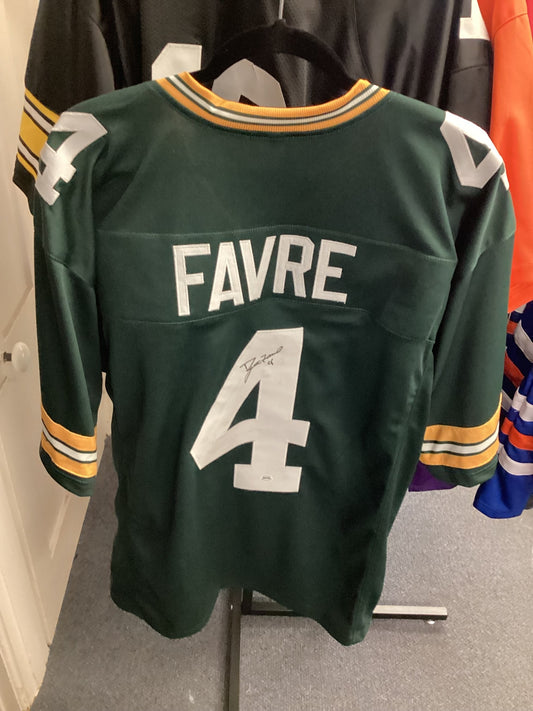 Brett Favre #4 Green Bay Packers Signed Green Jersey