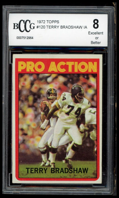 1972 Topps #120 Terry Bradshaw BCCG 8