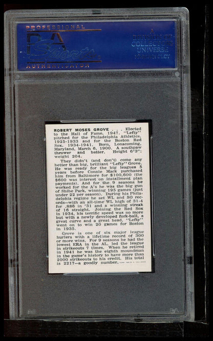 1950 Callahan Hall Of Fame Lefty Grove PSA 7