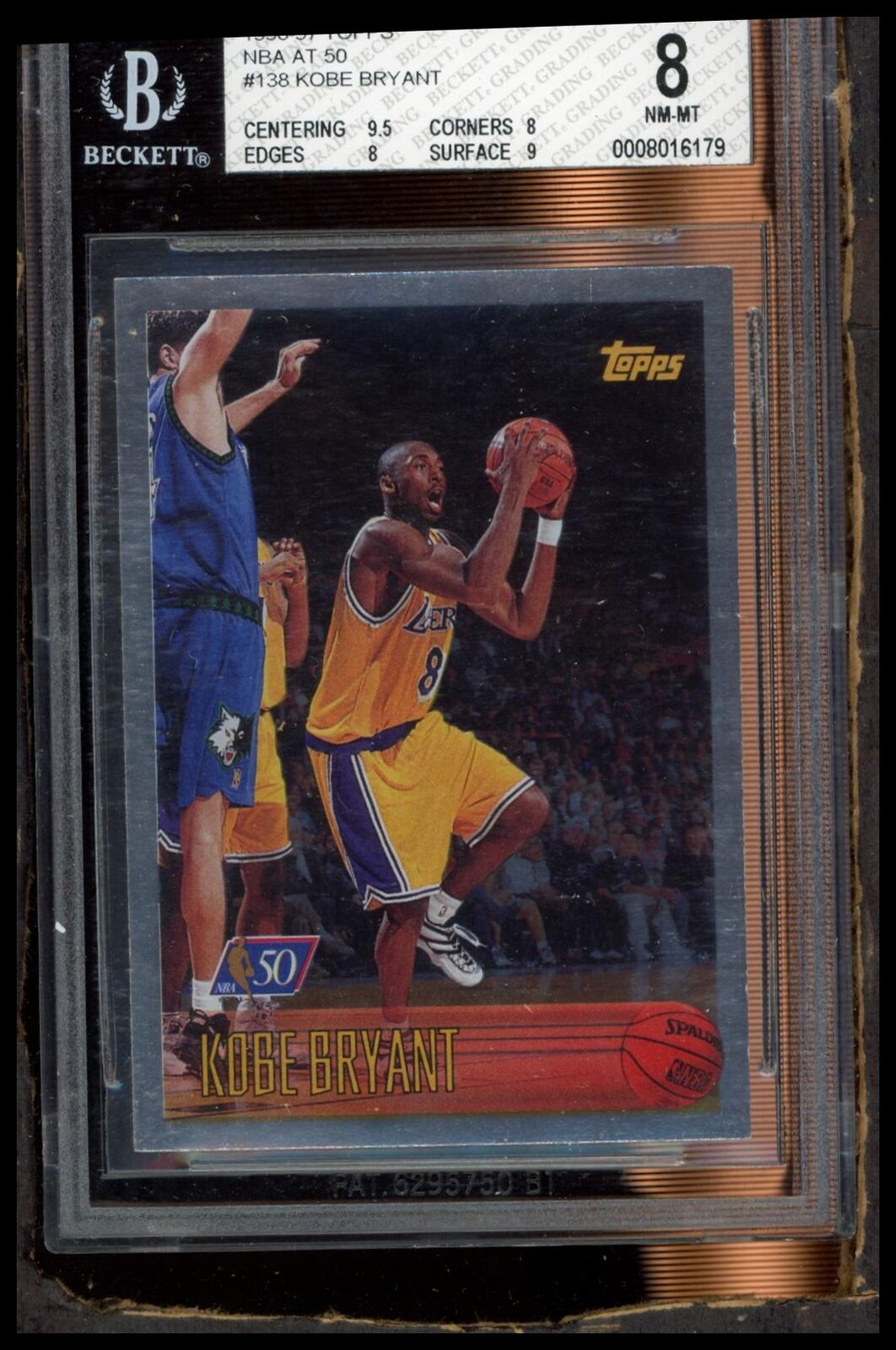 1996-97 Topps #138 Kobe Bryant NBA at 50 BGS 8