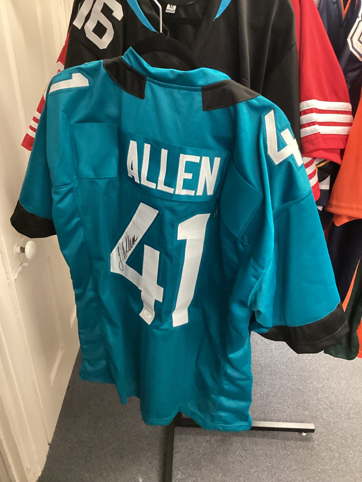 Josh Allen #41 Jacksonville Jaguars Signed Teal Jersey