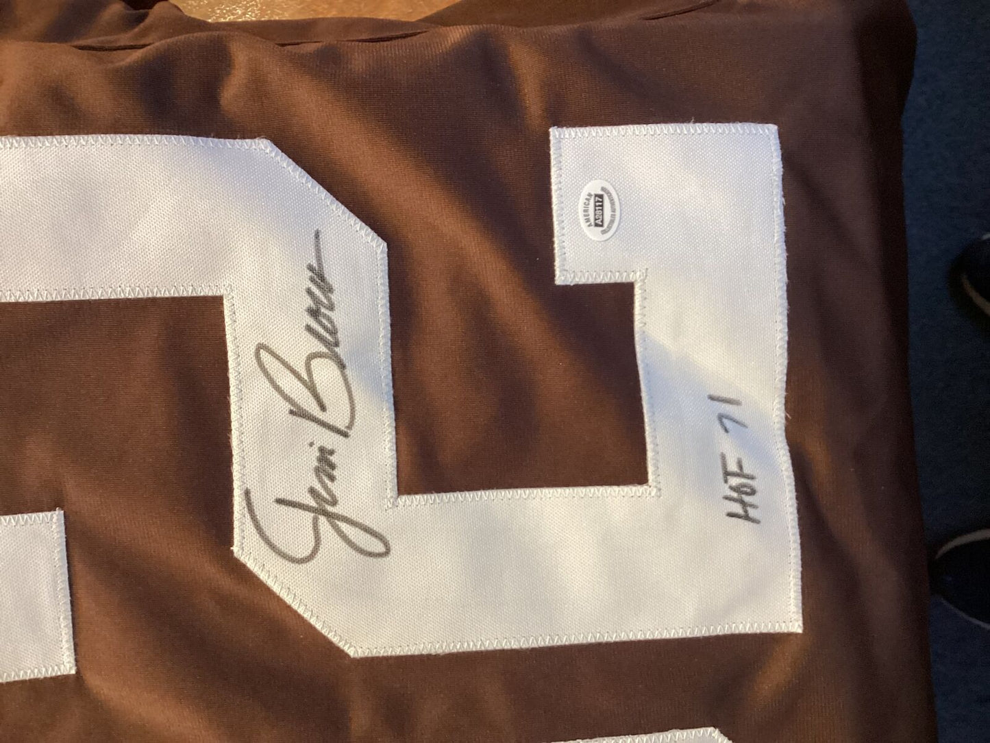 Jim Brown Signed Cleveland Browns Brown Jersey Autographed NFL HOF 71