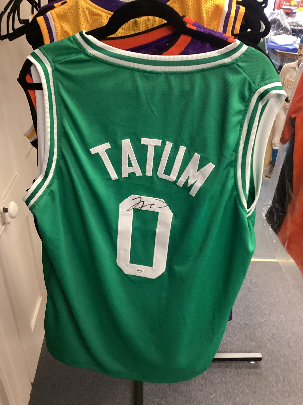 Jayson Tatum #0 Boston Celtics Signed Green Jersey