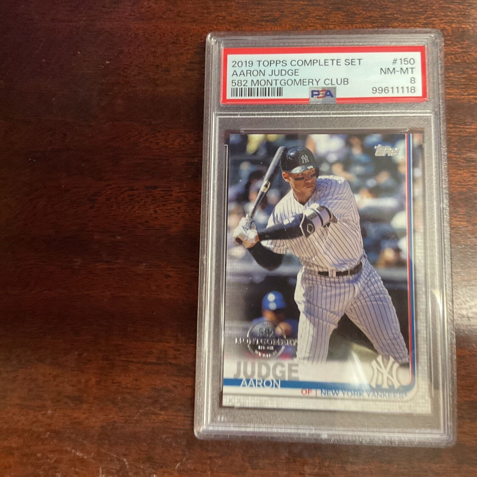 2019 Topps Complete Set Aaron Judge Number 150 PSA 8